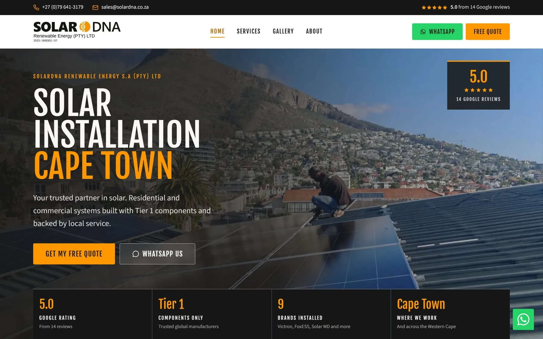 The Solar DNA website
